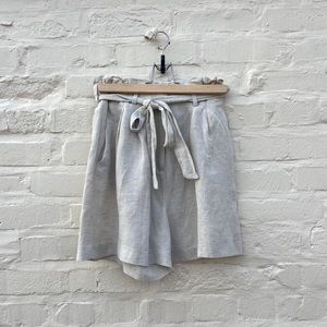 H&M | Linen-blend High Waisted Paper Bag Shorts | Size 2
